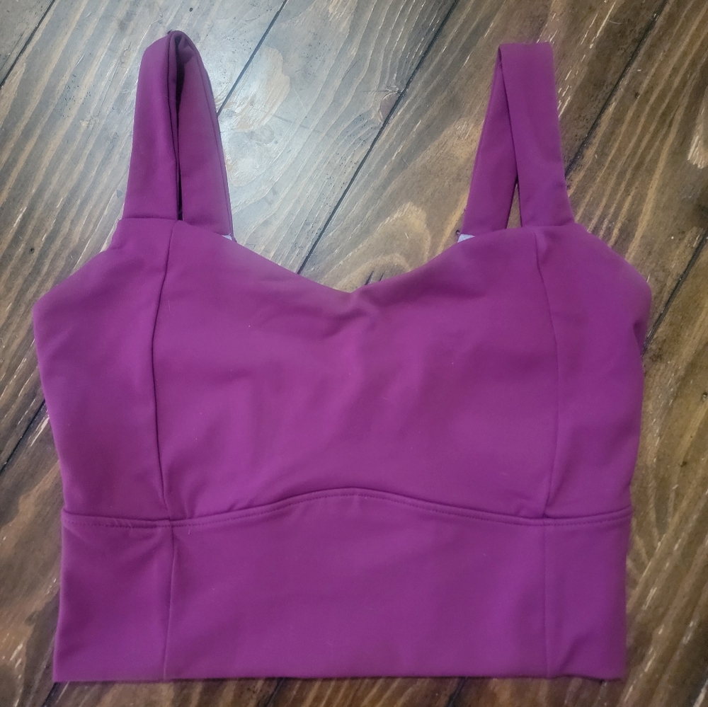 Born Primitive long bra crop top, magenta, size M